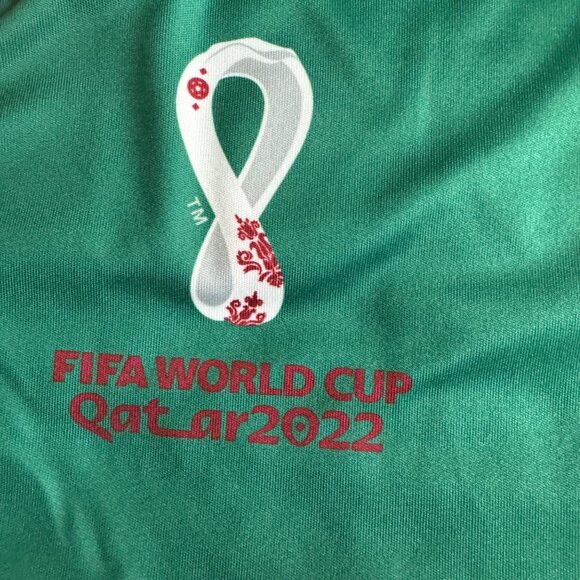 Official FIFA World Cup Qatar 2022 Mexico Long Sleeve Jersey green red sz medium - Picture 11 of 16